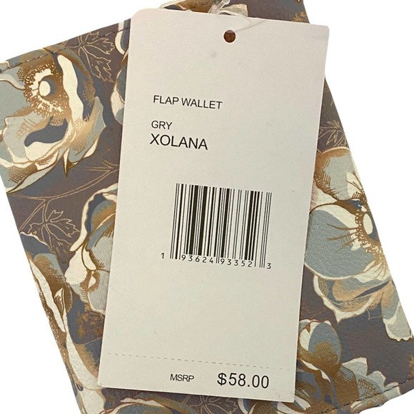 Betsey Johnson Gray Floral Flap Wallet - Picture 5 of 5